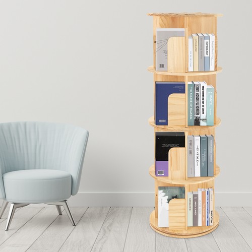 Bookshelf rotating tier 360 - rotating,